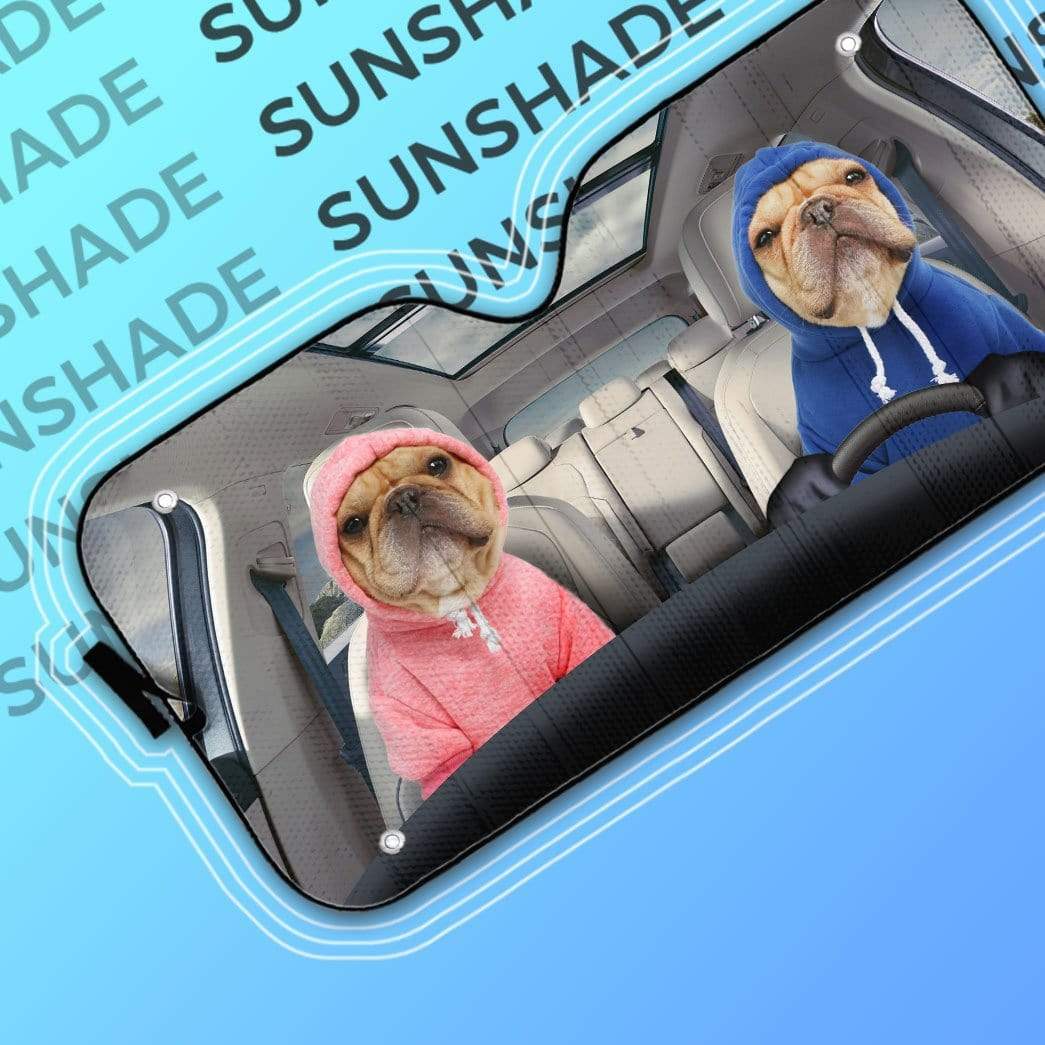 Gearhumans 3D Bulldogs Custom Car Auto Sunshade