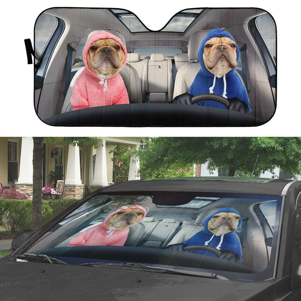 Gearhumans 3D Bulldogs Custom Car Auto Sunshade