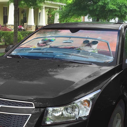 Gearhumans 3D Bulldogs Driving Roadster Custom Car Auto Sunshade