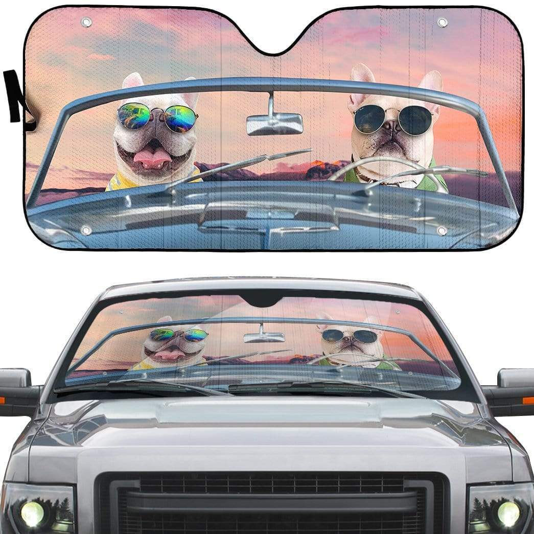 Gearhumans 3D Bulldogs Driving Roadster Custom Car Auto Sunshade