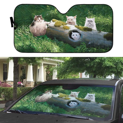 Gearhumans 3D Cat Car Auto Sunshade