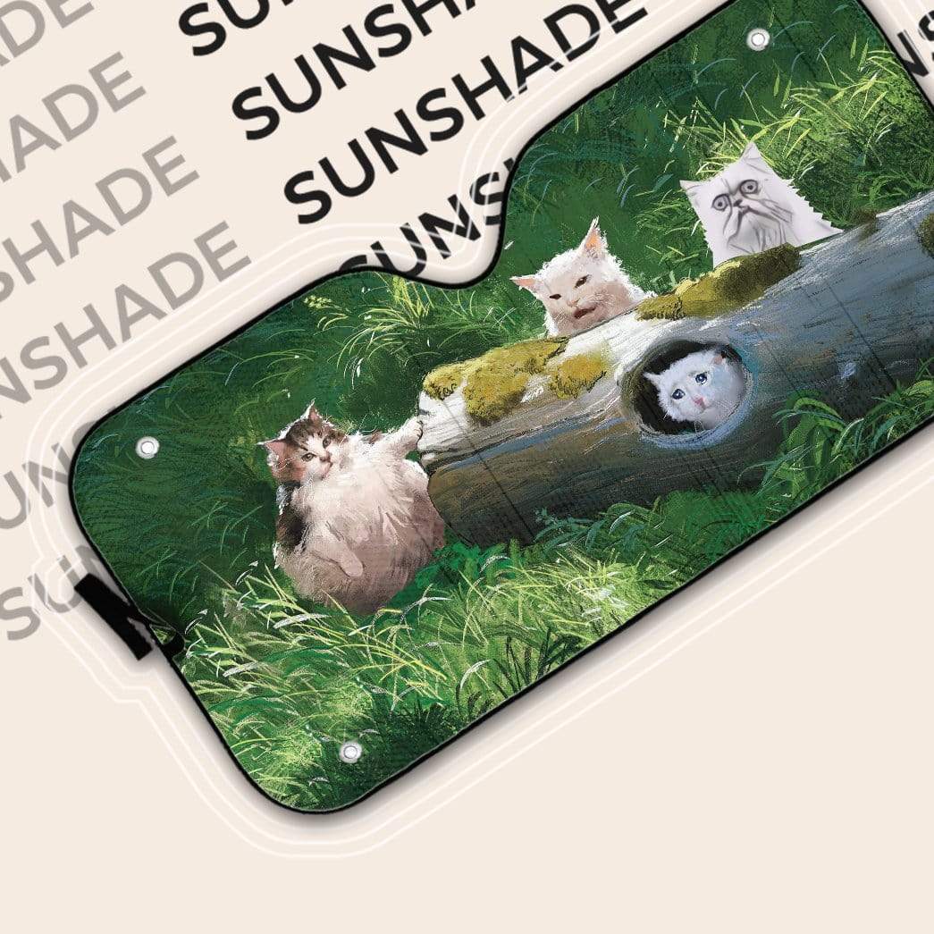 Gearhumans 3D Cat Car Auto Sunshade