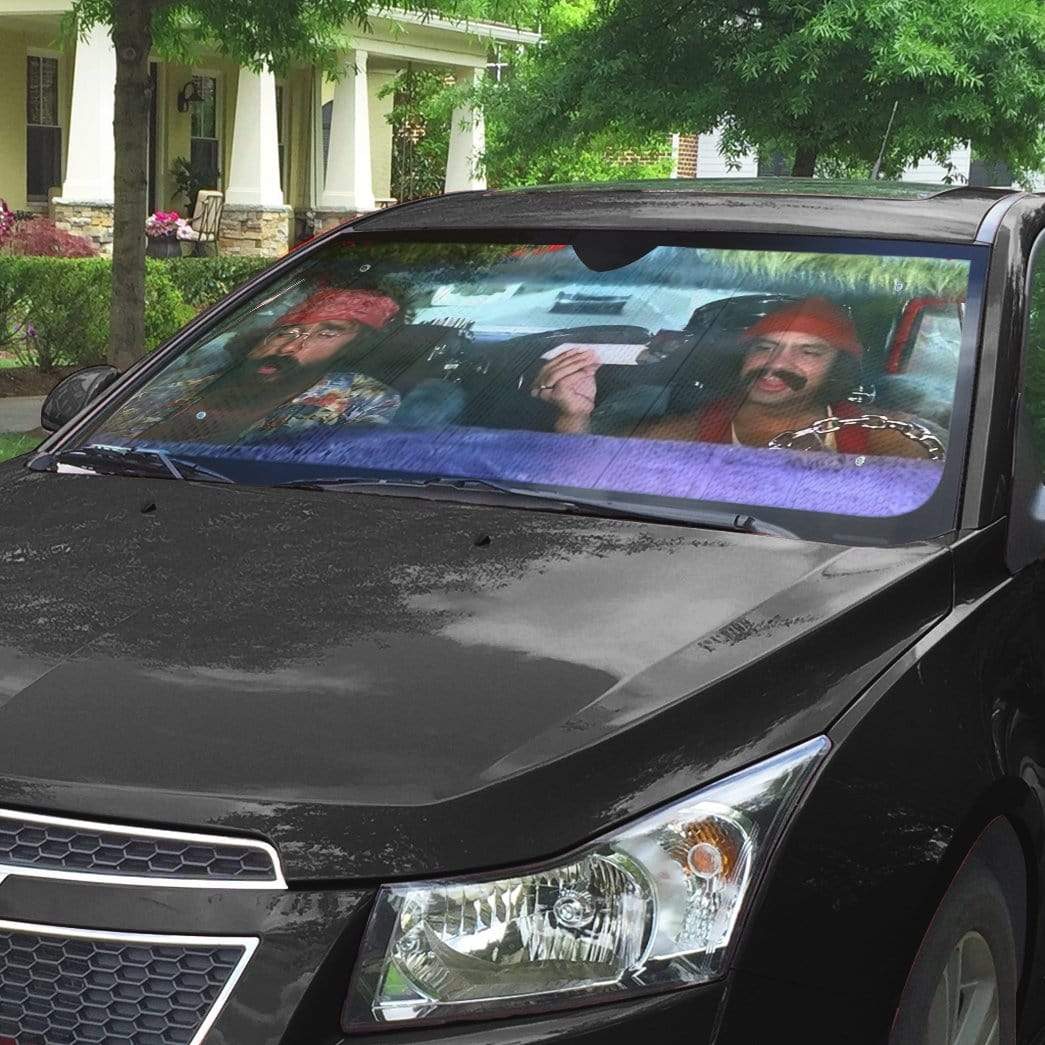 Gearhumans 3D Cheech And Chong Up In Smoke Custom Car Auto Sunshade