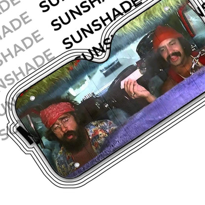 Gearhumans 3D Cheech And Chong Up In Smoke Custom Car Auto Sunshade