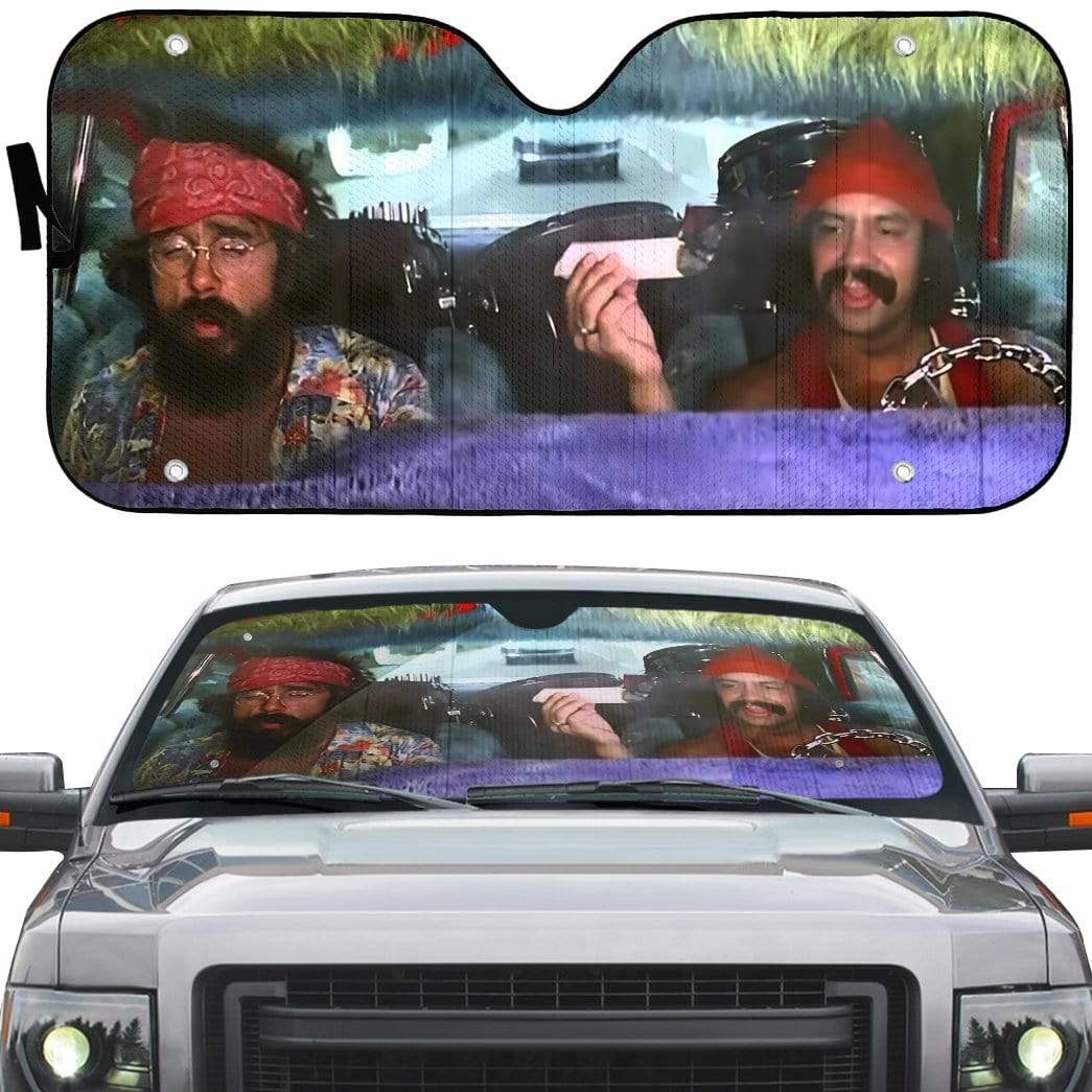 Gearhumans 3D Cheech And Chong Up In Smoke Custom Car Auto Sunshade