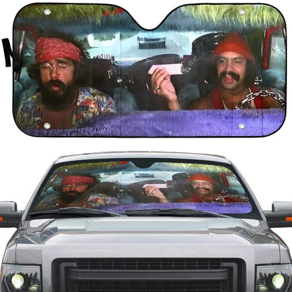 Gearhumans 3D Cheech And Chong Up In Smoke Custom Car Auto Sunshade