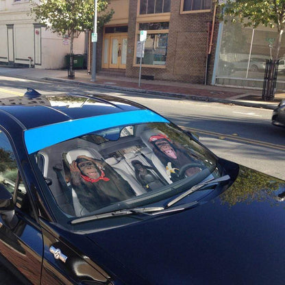 Gearhumans 3D Chimpanzee Family Custom Car Auto Sunshade