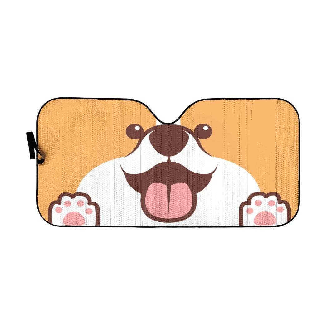 Gearhumans 3D Corgi Custom Car Auto Sunshade