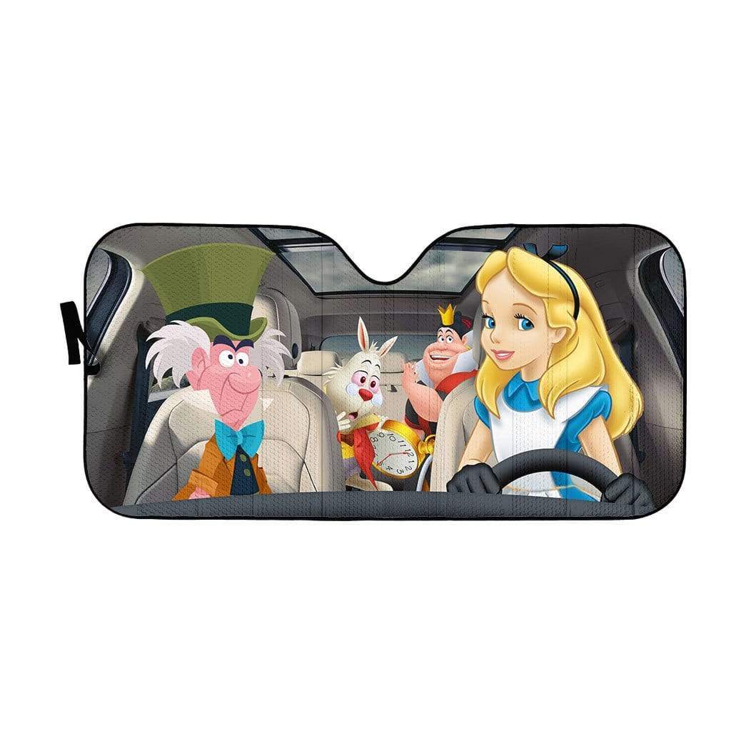 Gearhumans 3D Custom Car Auto Sunshade Alice In Wonderland
