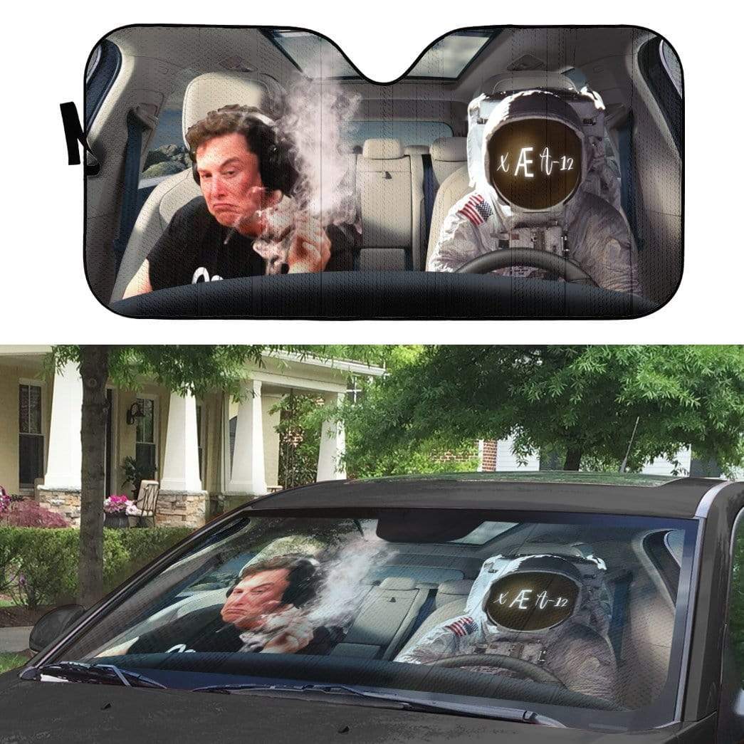 Gearhumans 3D Custom Car Auto Sunshade Elon Musk