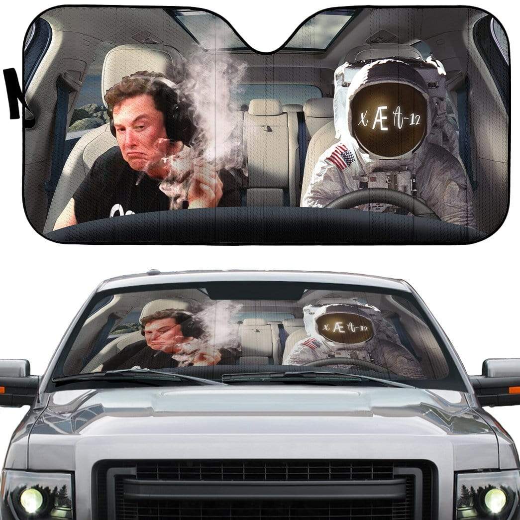Gearhumans 3D Custom Car Auto Sunshade Elon Musk