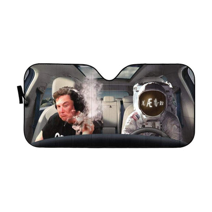 Gearhumans 3D Custom Car Auto Sunshade Elon Musk