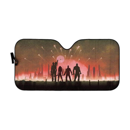 Gearhumans 3D Custom Car Auto Sunshade Galaxy Protectors