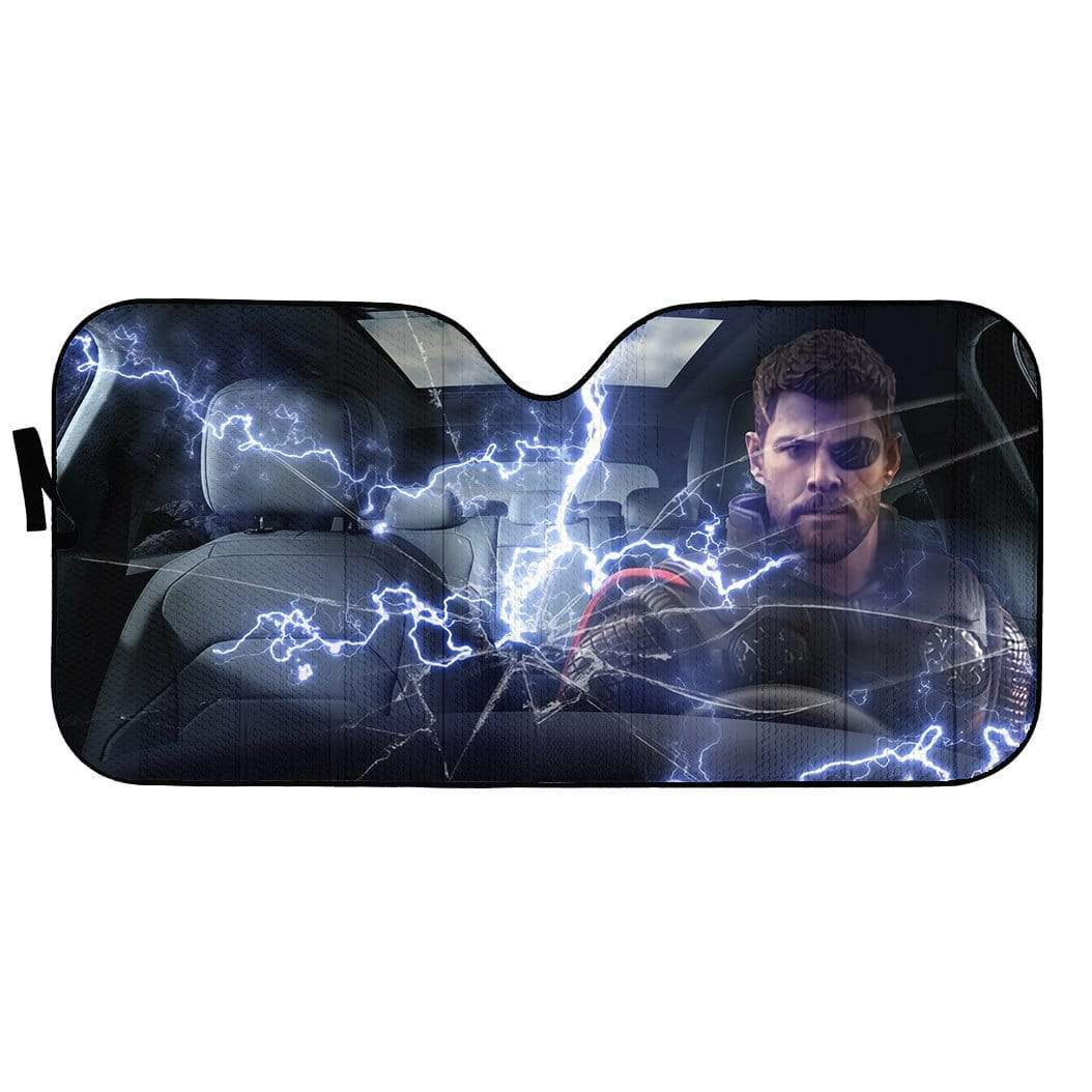 Gearhumans 3D Custom Car Auto Sunshade God Carbreaker