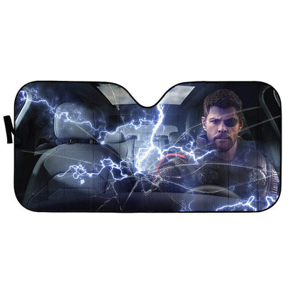 Gearhumans 3D Custom Car Auto Sunshade God Carbreaker