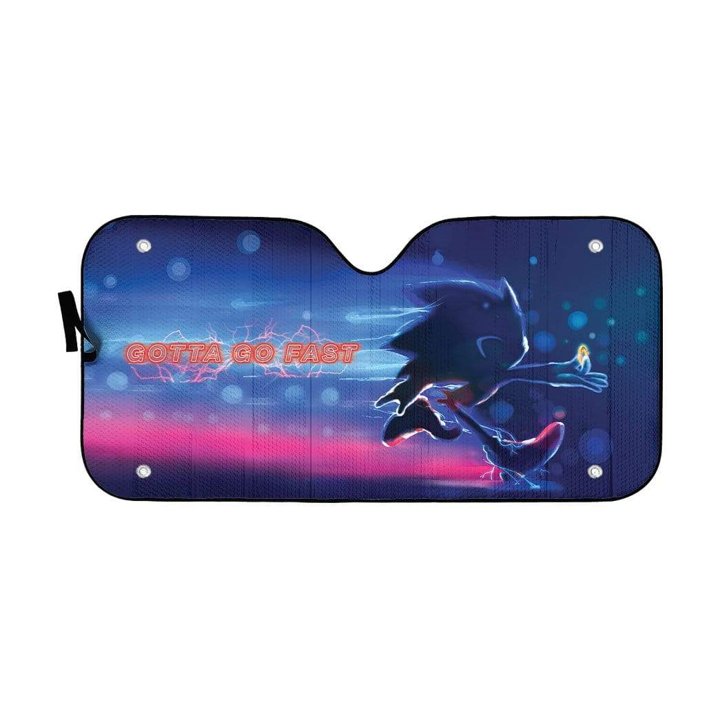 Gearhumans 3D Custom Car Auto Sunshade Gotta Go Fast
