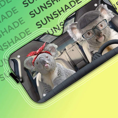 Gearhumans 3D Custom Car Auto Sunshade Koalas