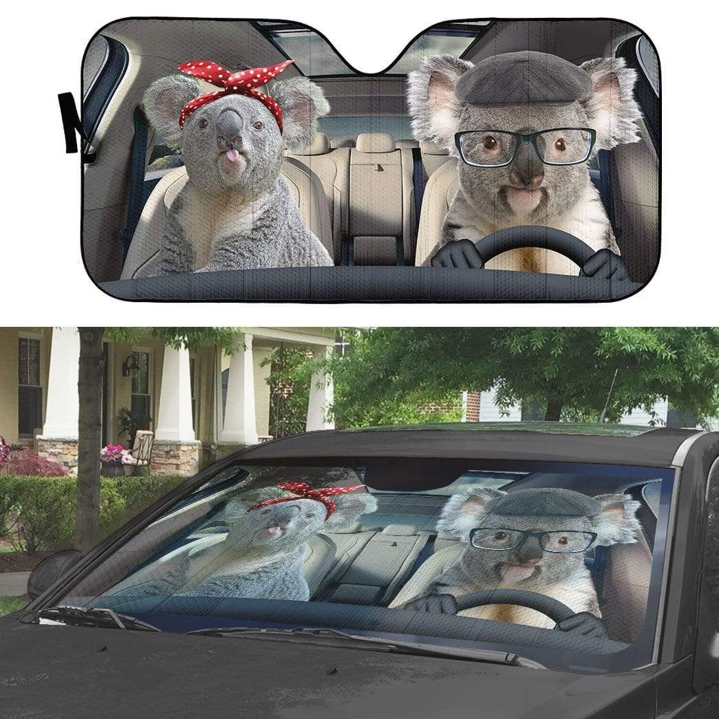 Gearhumans 3D Custom Car Auto Sunshade Koalas