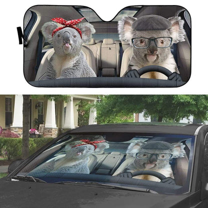 Gearhumans 3D Custom Car Auto Sunshade Koalas