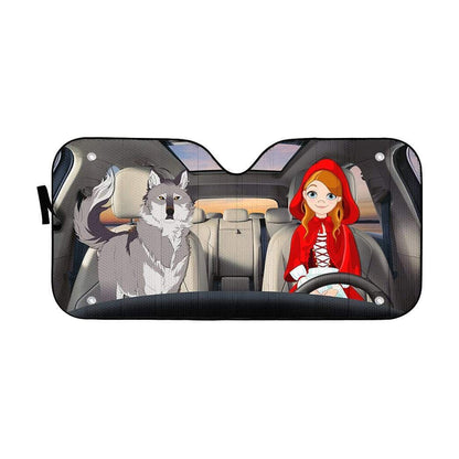 Gearhumans 3D Custom Car Auto Sunshade Little Red Riding Hood