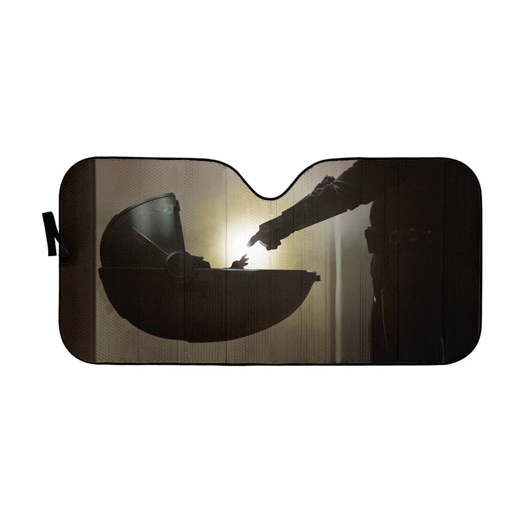 Gearhumans 3D Custom Car Auto Sunshade The Creation Of Mandalorian Baby