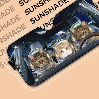 Gearhumans 3D Custom Maine Coon Space Car Auto Sunshade