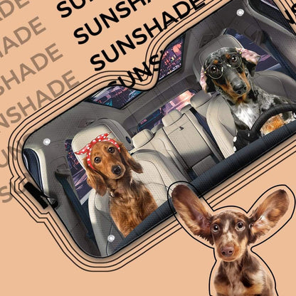 Gearhumans 3D Dachshund Custom Sunshade