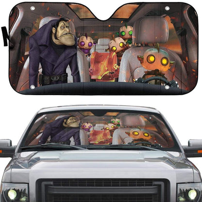 Gearhumans 3D Dick Dastardly Scoob 2020 Scooby Doo 2020 Custom Car Auto Sunshade