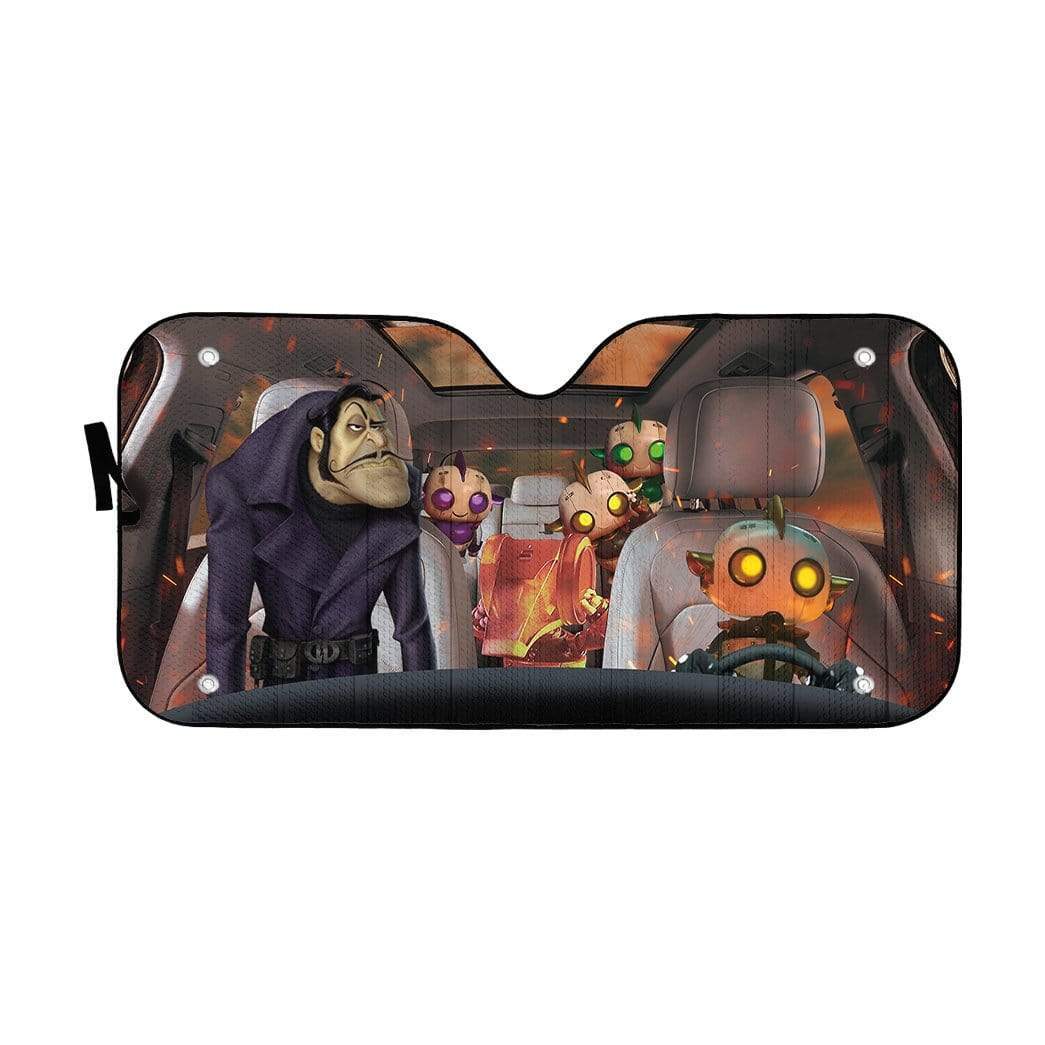 Gearhumans 3D Dick Dastardly Scoob 2020 Scooby Doo 2020 Custom Car Auto Sunshade