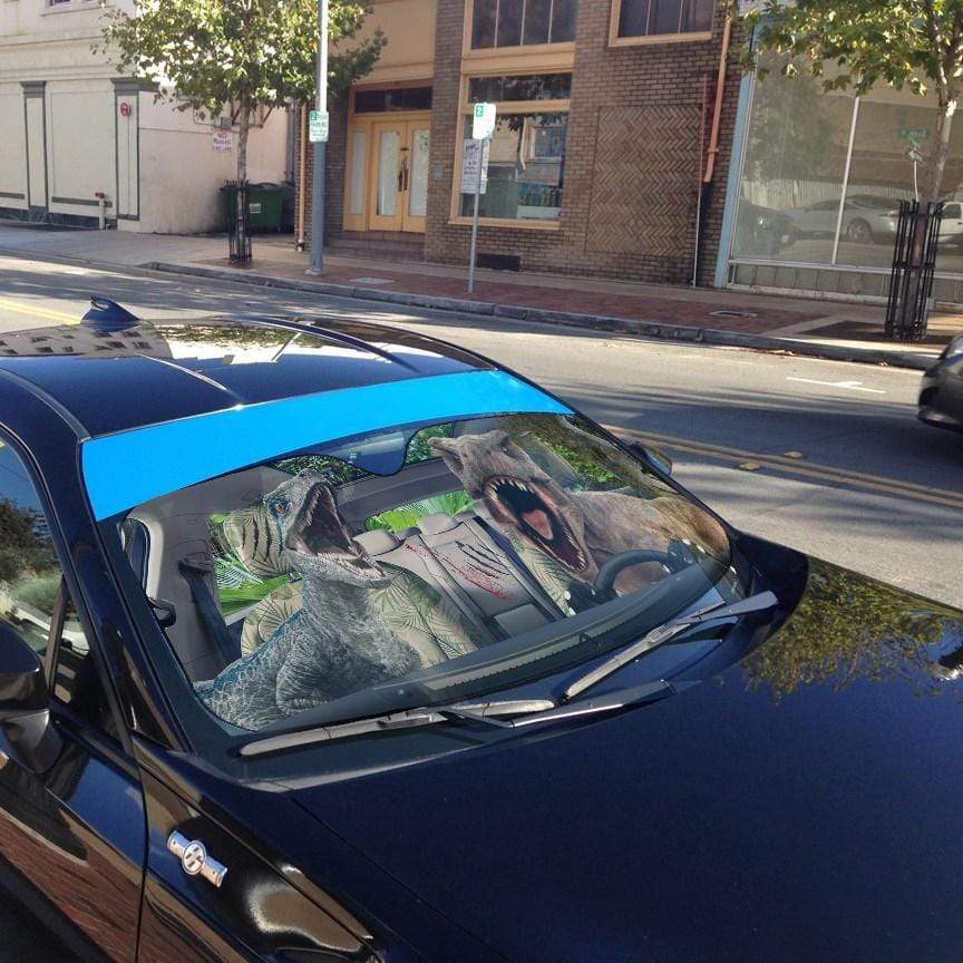 Gearhumans 3D Dinosaur Custom Car Auto Sunshade