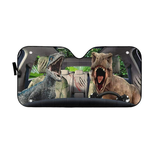 Gearhumans 3D Dinosaur Custom Car Auto Sunshade