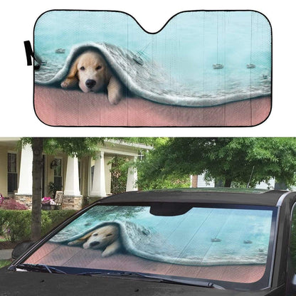 Gearhumans 3D Dog Car Auto Sunshade