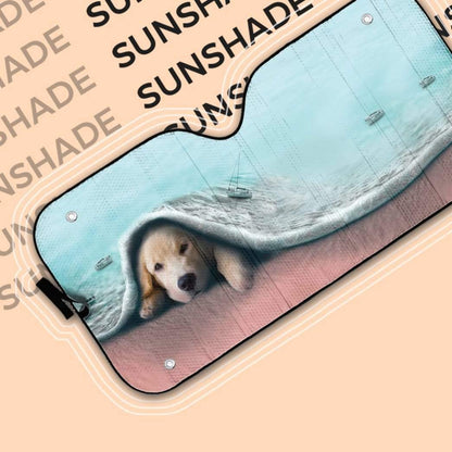 Gearhumans 3D Dog Car Auto Sunshade