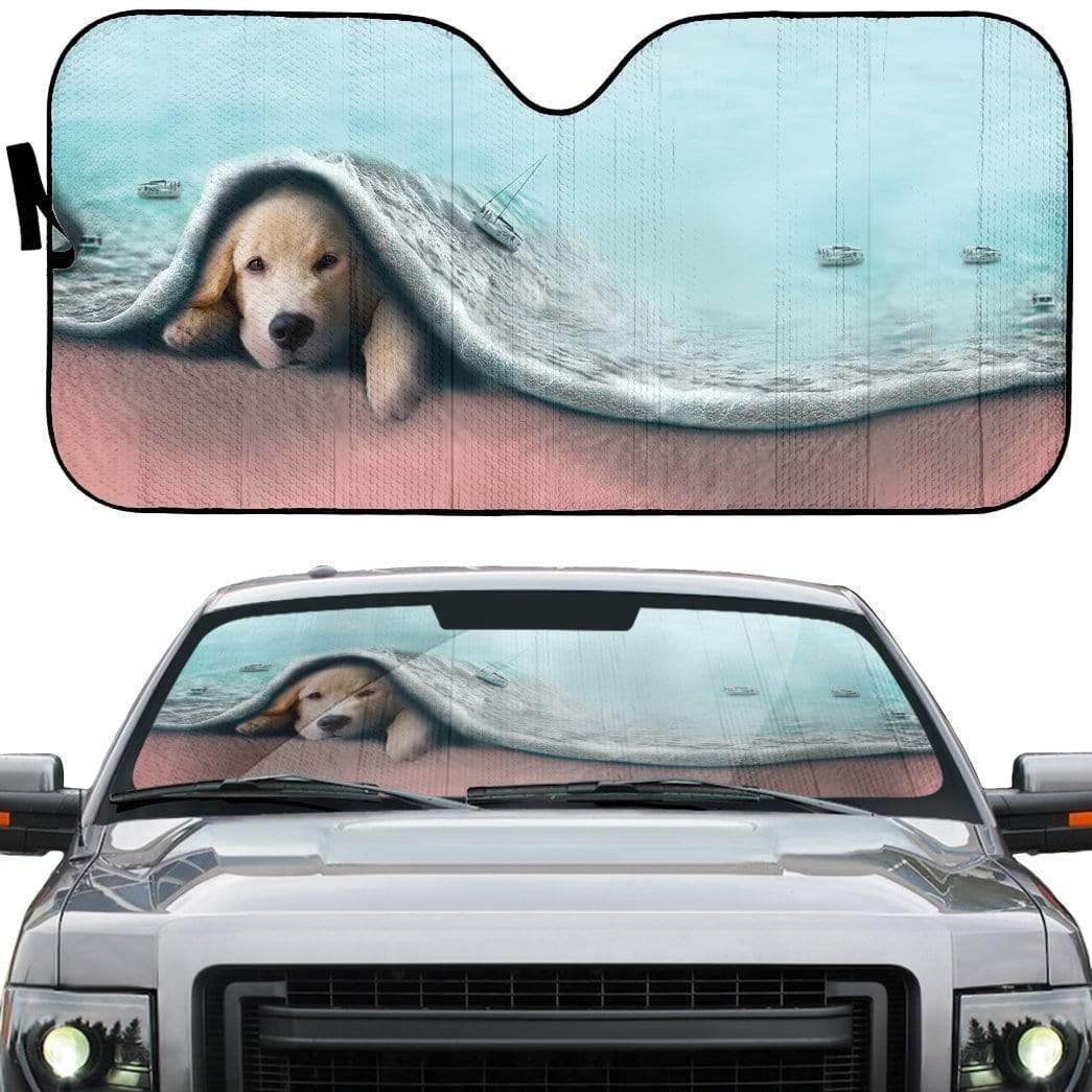 Gearhumans 3D Dog Car Auto Sunshade