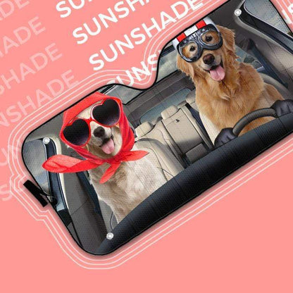 Gearhumans 3D Dog Custom Car Auto Sunshade