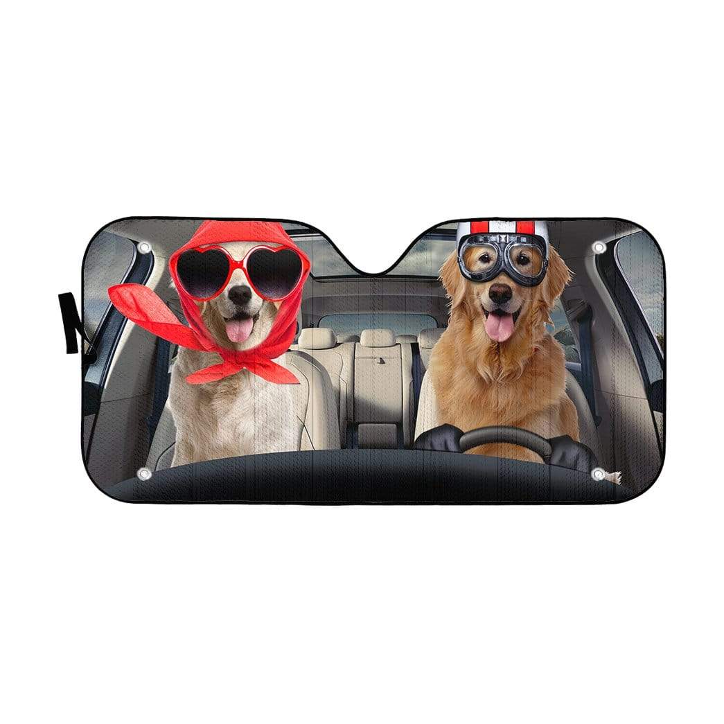 Gearhumans 3D Dog Custom Car Auto Sunshade