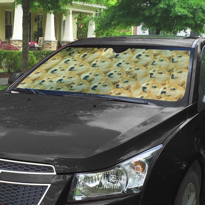 Gearhumans 3D Doge Meme Custom Car Auto Sunshade