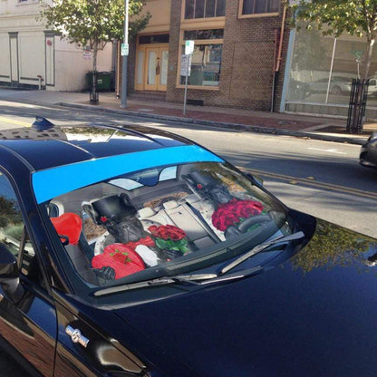 Gearhumans 3D Fall In Love French Bulldog Auto Sunshade