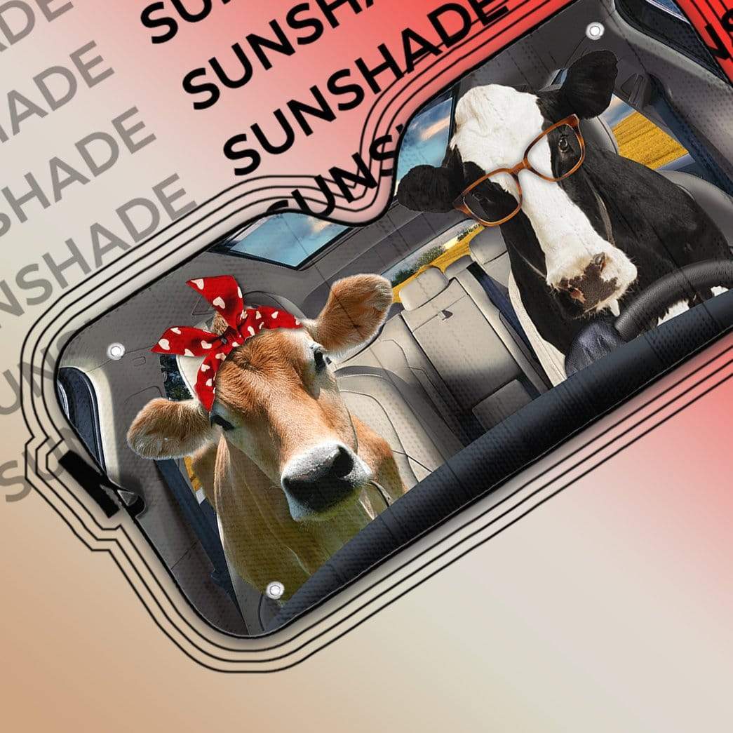Gearhumans 3D Farmer Animal Custom Car Auto Sunshade