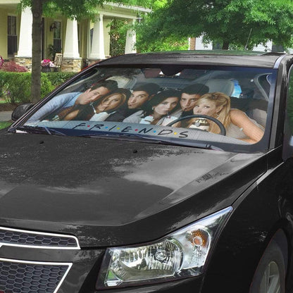 Gearhumans 3D Friends Custom Car Auto Sunshade
