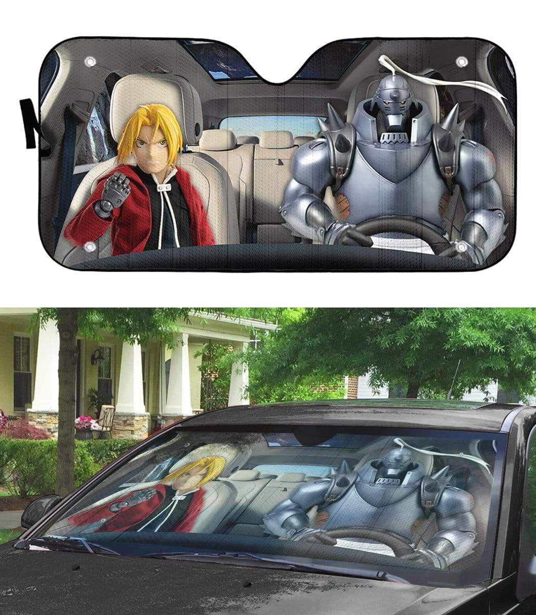 Gearhumans 3D Fullmetal Alchemist Custom Car Auto Sunshade