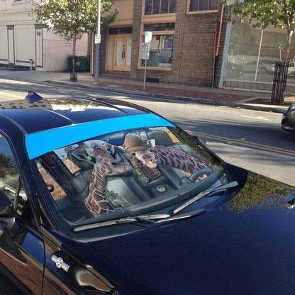 Gearhumans 3D Giraffe Custom Car Auto Sunshade