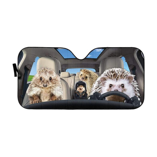 Gearhumans 3D Hedgehogs Custom Car Auto Sunshade