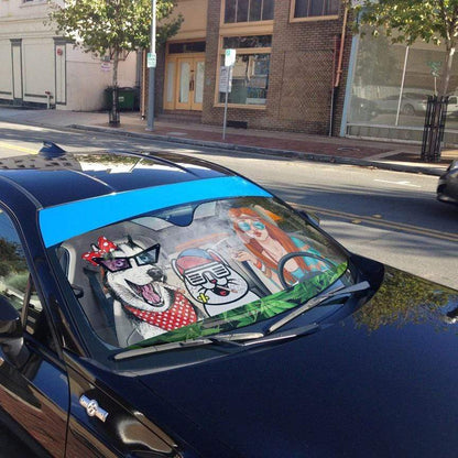 Gearhumans 3D Hippie Style Custom Car Auto Sunshade