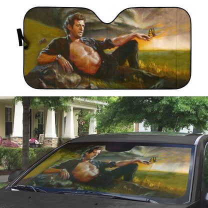 Gearhumans 3D Jeff Goldblum The Creation of Adam Car Auto Sunshade