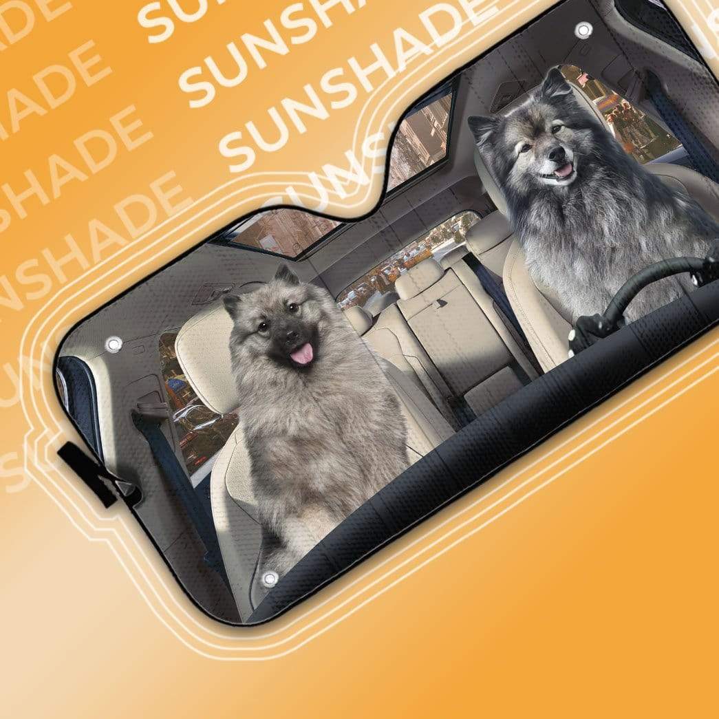 Gearhumans 3D Keeshond Dog Custom Car Auto Sunshade