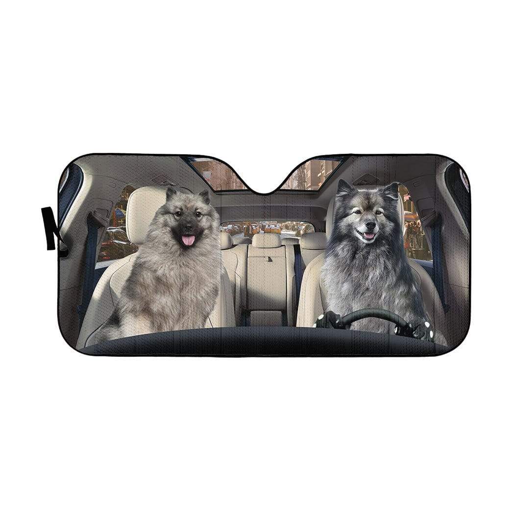 Gearhumans 3D Keeshond Dog Custom Car Auto Sunshade