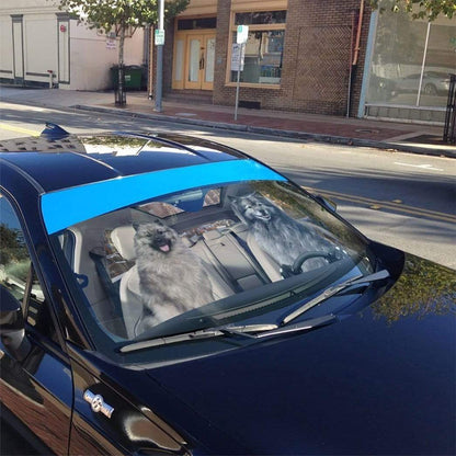 Gearhumans 3D Keeshond Dog Custom Car Auto Sunshade