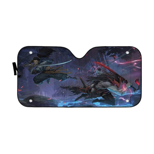 Gearhumans 3D Kin of Stained Blade Custom Auto Car Sunshade