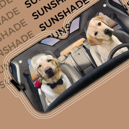Gearhumans 3D Labrador Retriever Custom Car Auto Sunshade